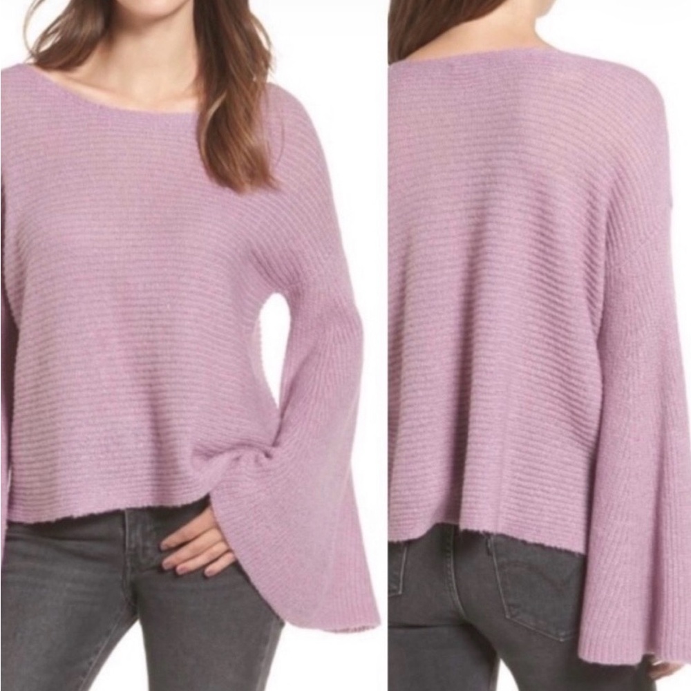 Like New BP. Nordstrom Flare Bell Sleeve Sweater in Purple Mist, Size Medium.